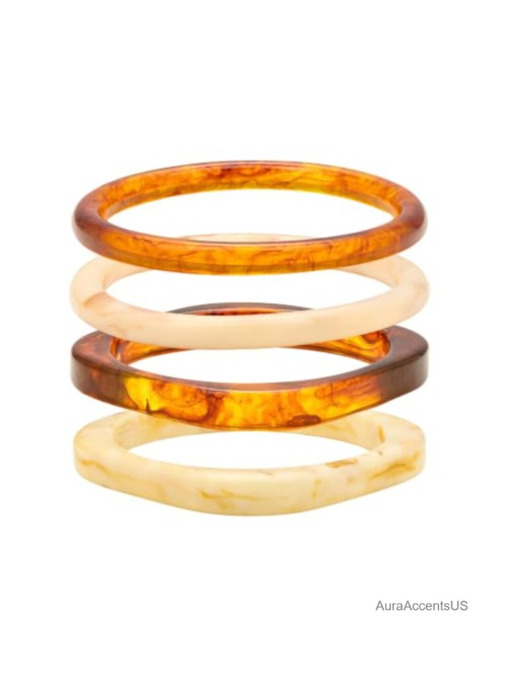 Chunky Resin Bangle Bracelets Stackable Statement Jewelry